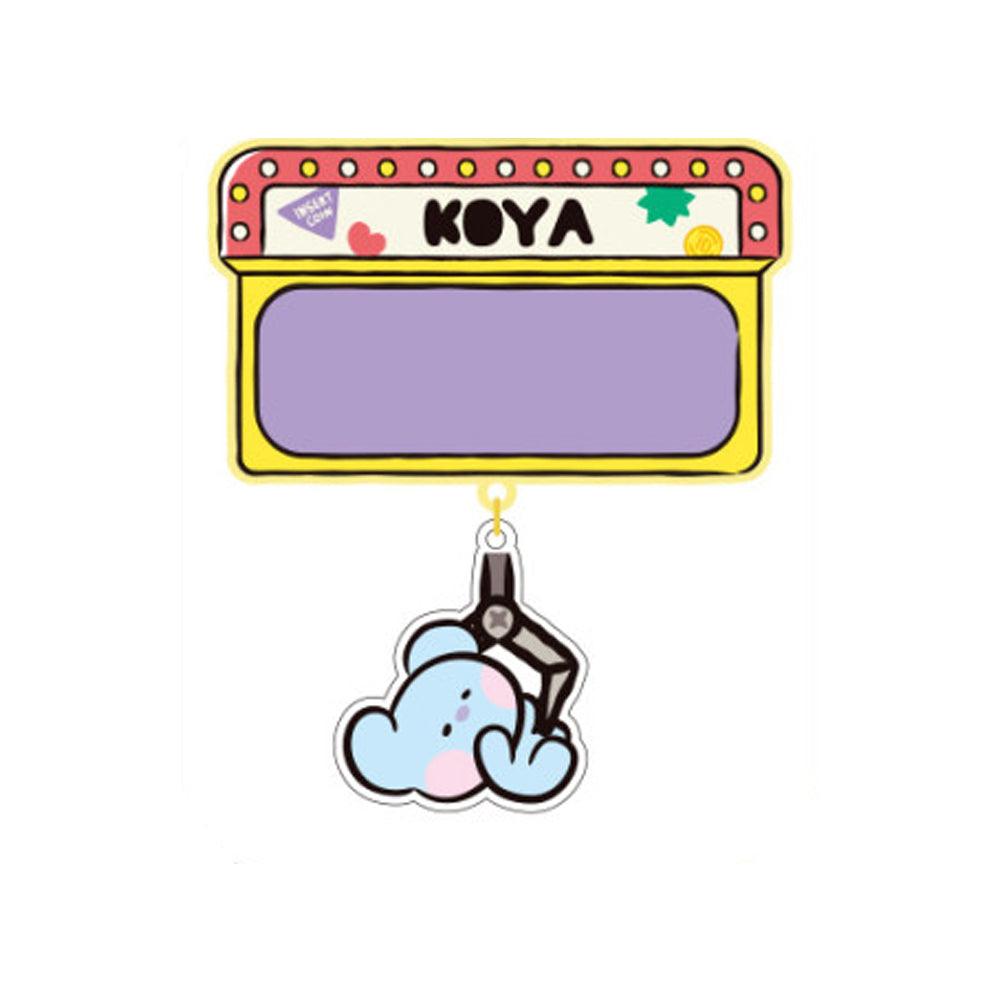 BT21 MININI ACRYLIC NAME PIN BADGE (WITH STICKER) - Shopping Around the World with Goodsnjoy