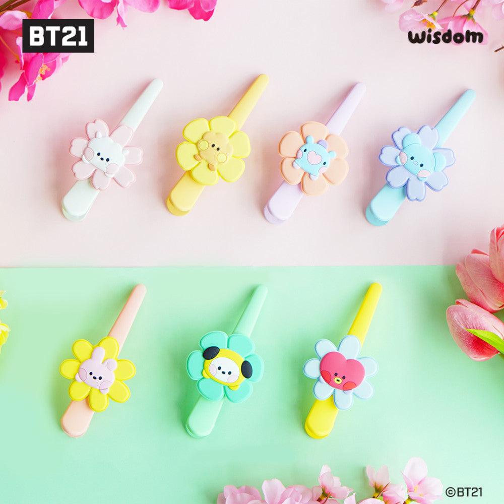 BT21 minini HAPPY FLOWER HAIRCLIP - Shopping Around the World with Goodsnjoy