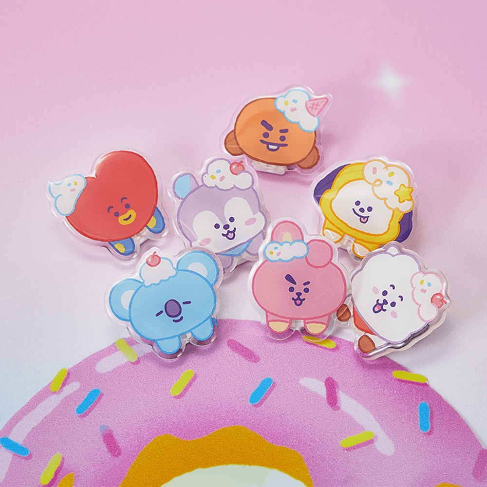 BT21 ACRYLIC MAGNETIC CLIP ON THE CLOUD EDITION - Shopping Around the World with Goodsnjoy