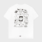 BT21 BASIC DRAWING SHORT SLEEVE TSHIRT WHITE - Shopping Around the World with Goodsnjoy