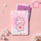 BT21 LEATHER PATCH CARD CASE CHERRY BLOSSOM - Shopping Around the World with Goodsnjoy