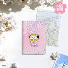 BT21 LEATHER PATCH PASSPORT COVER SMALL CHERRY BLOSSOM - Shopping Around the World with Goodsnjoy