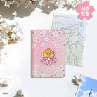 BT21 LEATHER PATCH PASSPORT COVER SMALL CHERRY BLOSSOM - Shopping Around the World with Goodsnjoy