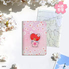 BT21 LEATHER PATCH PASSPORT COVER SMALL CHERRY BLOSSOM - Shopping Around the World with Goodsnjoy