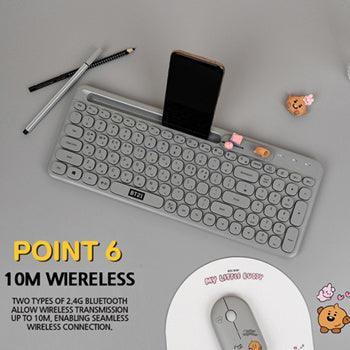 BT21 Little Buddy Baby Wireless Bluetooth Keyboard/ Multi Pairing/ Baby Figure Desk Top - Shopping Around the World with Goodsnjoy