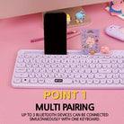 BT21 Little Buddy Baby Wireless Bluetooth Keyboard/ Multi Pairing/ Baby Figure Desk Top - Shopping Around the World with Goodsnjoy