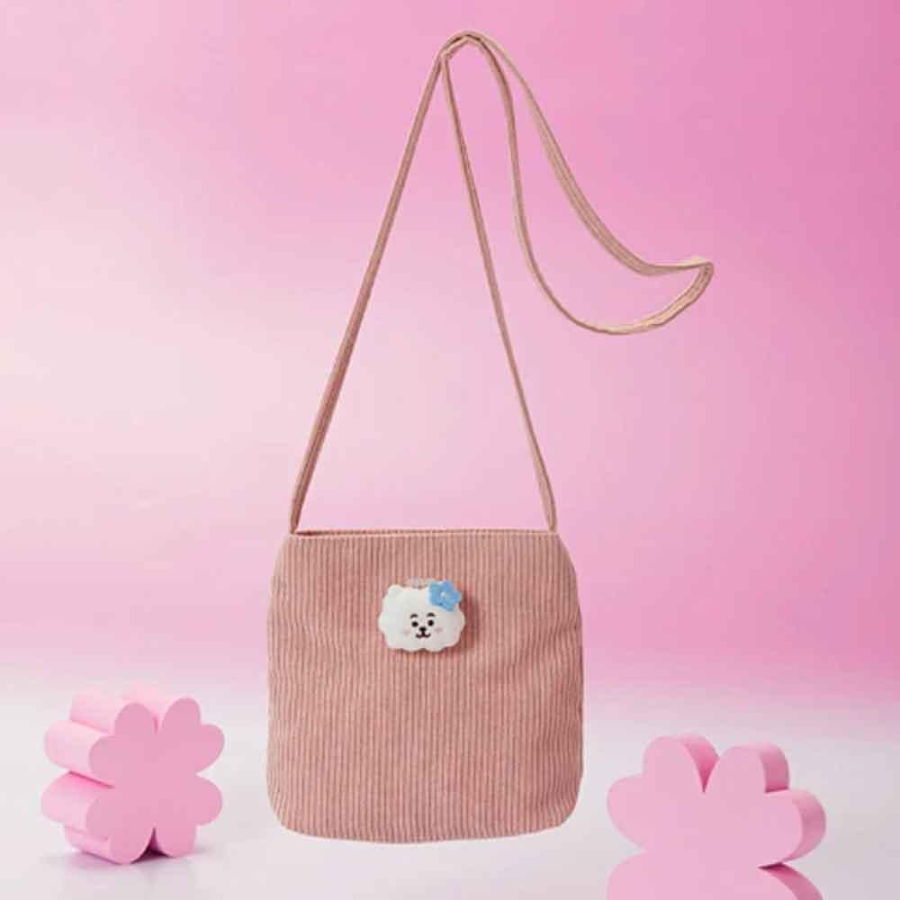 BT21 MINI CORDUROY CROSSBODY BAG SPRING DAYS - Shopping Around the World with Goodsnjoy