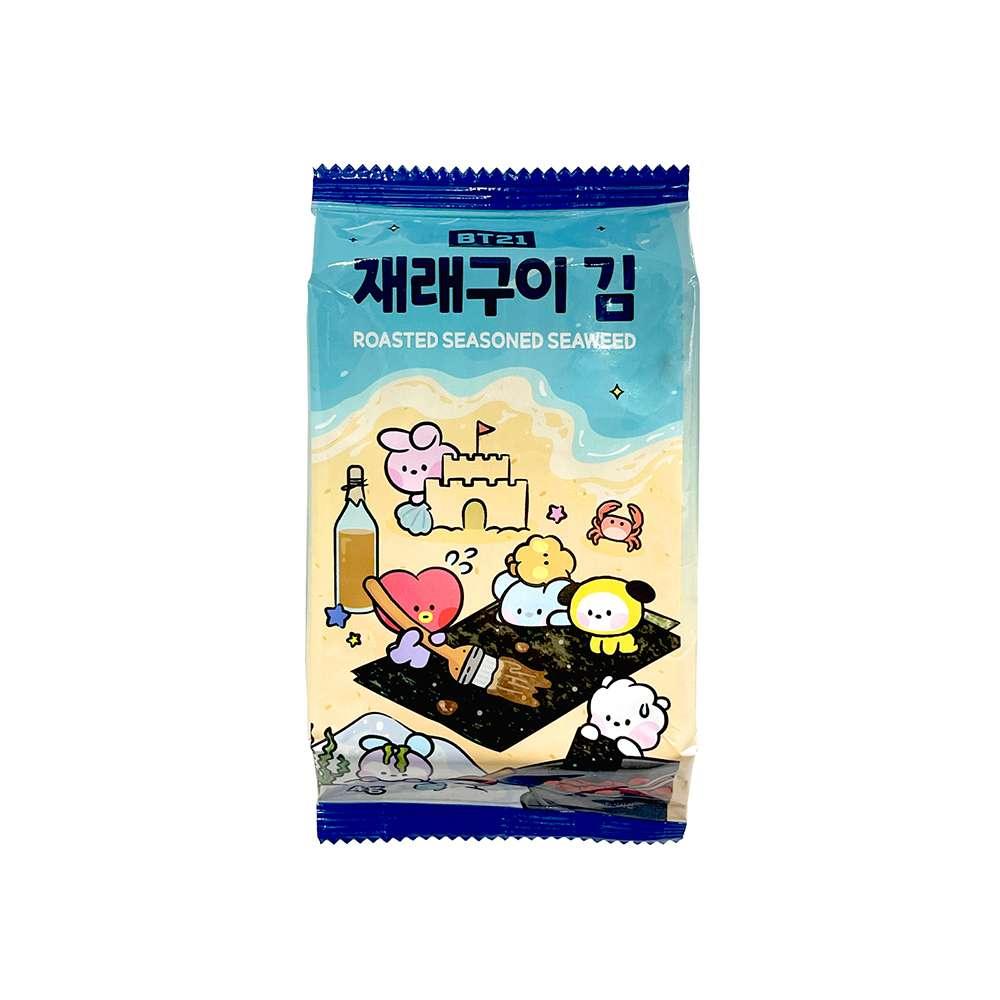 BT21 minini ROASTED SEASONED SEAWEED GIM (16 bags) - Shopping Around the World with Goodsnjoy