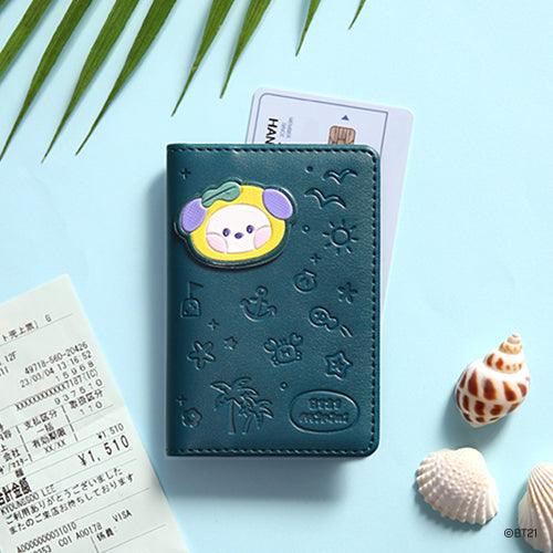 BT21 VACANCE LEATHER PATCH CARD CASE - Shopping Around the World with Goodsnjoy
