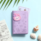 BT21 VACANCE LEATHER PATCH CARD CASE - Shopping Around the World with Goodsnjoy