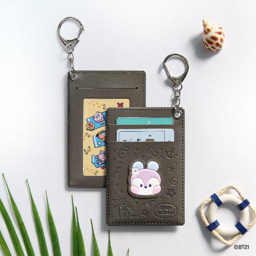 BT21 VACANCE LEATHER PATCH CARD HOLDER - Shopping Around the World with Goodsnjoy