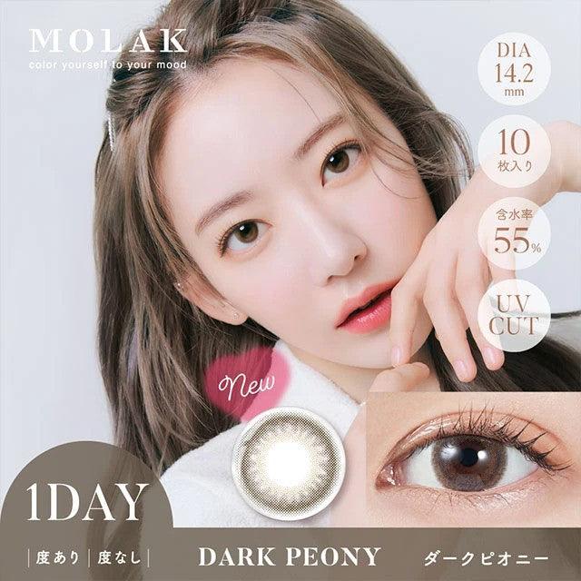 [LE SSERAFIM SAKURA] MOLAK Moraku One Day LENSES 10PCS - Dark Peony ...