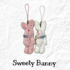 [SEVENTEEN JEONGHAN, S.COUPS, WOOZI, SEUNGKWAN / ZERO BASE ONE JANG HAO, RICKY WEARING] SWEETY BUNNY DOLL KEYRING - Shopping Around the World with Goodsnjoy