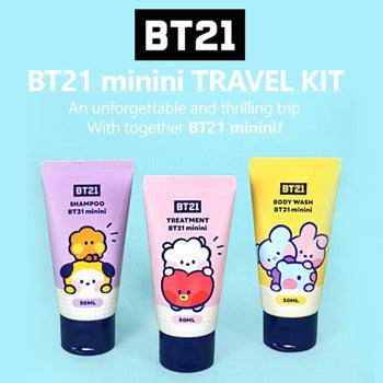 Time deal (March 12th) - BT21 minini Travel Ket/ Shampoo/ Treatment/ Body Wash/ Nature Origin Good Ingredients - Shopping Around the World with Goodsnjoy