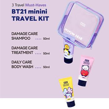 Time deal (March 12th) - BT21 minini Travel Ket/ Shampoo/ Treatment/ Body Wash/ Nature Origin Good Ingredients - Shopping Around the World with Goodsnjoy