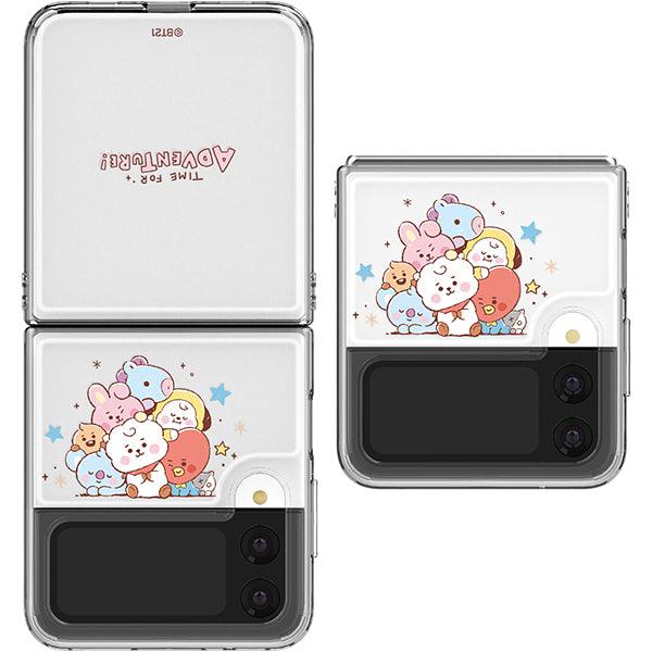 BT21 Baby Sketch Galaxy Z-flip4 Transparent Slim Case - Shopping Around the World with Goodsnjoy
