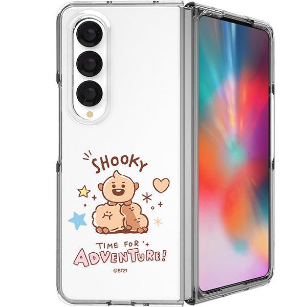 BT21 Baby Sketch Galaxy Z Fold 4 Transparent Slim Case - Shopping Around the World with Goodsnjoy