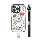 BT21 Doodle Smart Tab Transparent Line Case (GALAXY) - Shopping Around the World with Goodsnjoy