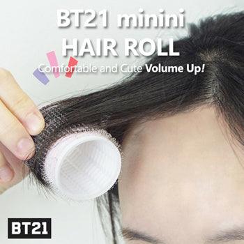 BT21 minini Hair Roll/ Brush/ Bang Roll/ Velcro Roller/ Easy Hair Styling/ 1Set 2pcs - Shopping Around the World with Goodsnjoy