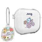 BT21 Minini Happy Flower Airpods 3 Key Ring Set Transparent Slim Case - Shopping Around the World with Goodsnjoy