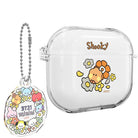 BT21 Minini Happy Flower Airpods 3 Key Ring Set Transparent Slim Case - Shopping Around the World with Goodsnjoy