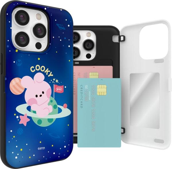 BT21 Minini Space Magnetic Card Storage Bumper Case (GALAXY) - Shopping Around the World with Goodsnjoy