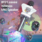 BT21 minini Wireless Bluetooth 5.0 Karaoke Mic Speaker/ Dual Speakers/ LED Mirror Ball - Shopping Around the World with Goodsnjoy