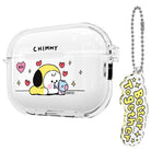 BT21 My Little Buddy AirPods Pro 2 Keyring Set Transparent Slim Case - Shopping Around the World with Goodsnjoy