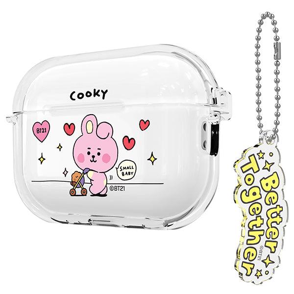 BT21 My Little Buddy AirPods Pro 2 Keyring Set Transparent Slim Case - Shopping Around the World with Goodsnjoy