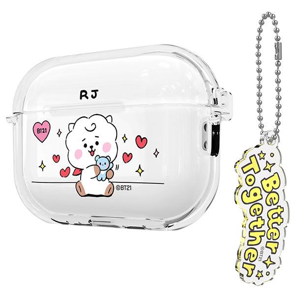 BT21 My Little Buddy AirPods Pro 2 Keyring Set Transparent Slim Case - Shopping Around the World with Goodsnjoy