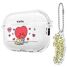 BT21 My Little Buddy AirPods Pro 2 Keyring Set Transparent Slim Case - Shopping Around the World with Goodsnjoy