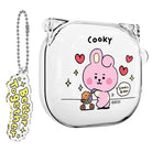 BT21 My Little Buddy Galaxy Buds 2 Pro / Buds Live Compatible Keyring Set Transparent Slim Case - Shopping Around the World with Goodsnjoy