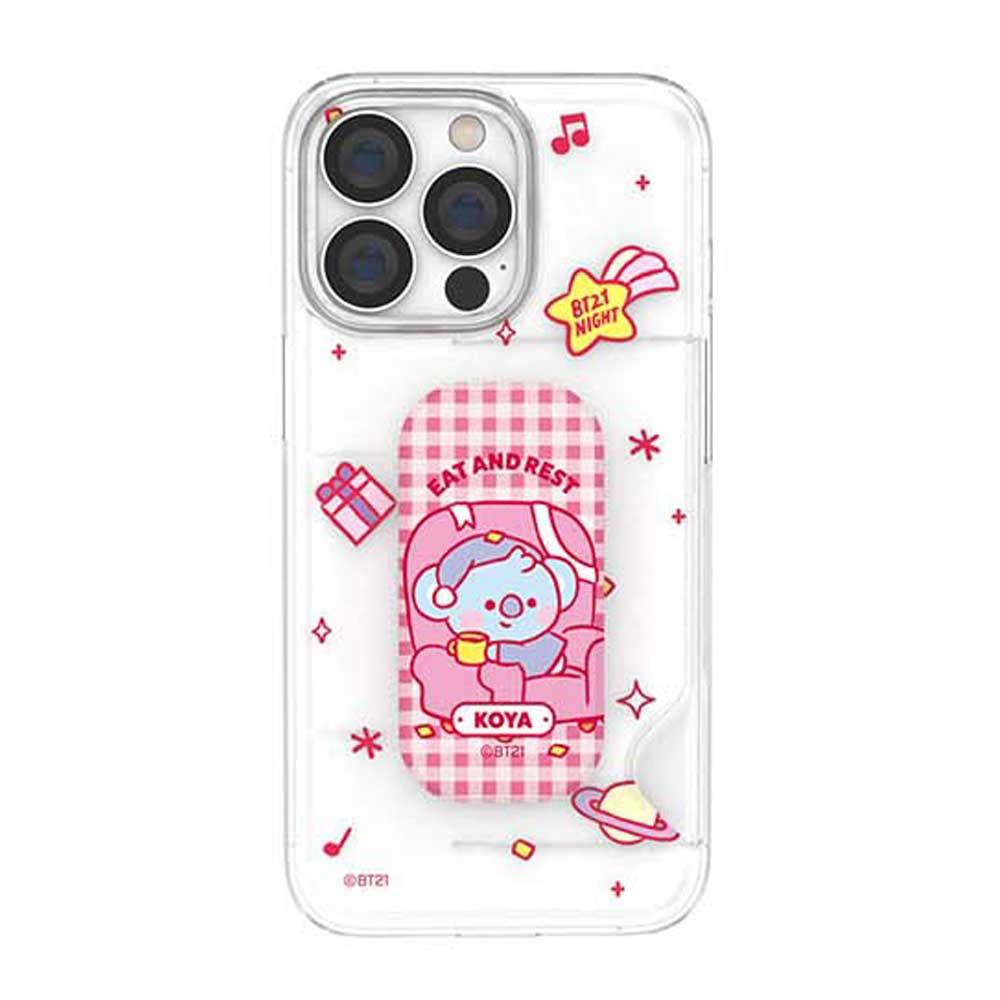 BT21 Party Time Click Stand Tok Translucent Slim Card Case (IPHONE) - Shopping Around the World with Goodsnjoy