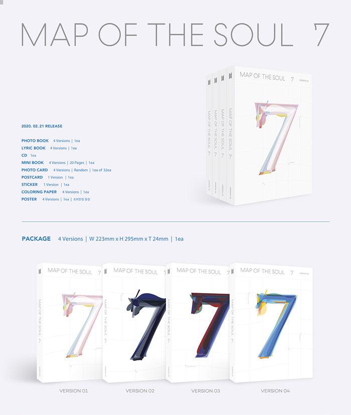BTS - MAP OF THE SOUL : 7 Album (Random) - Shopping Around the World with Goodsnjoy