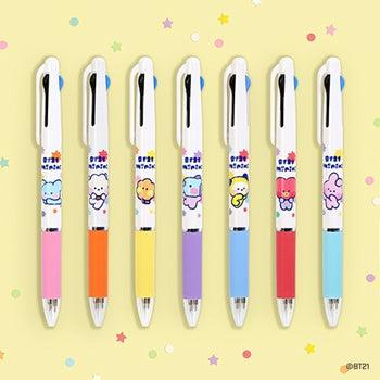 BTS OFFICIAL Authentic BT21 minini 3 Color Ballpoint Pen pens Ballpen Black Blue Red - Shopping Around the World with Goodsnjoy
