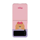 LineFriends Face Galaxy Z Flip 3 Slim Case - Shopping Around the World with Goodsnjoy