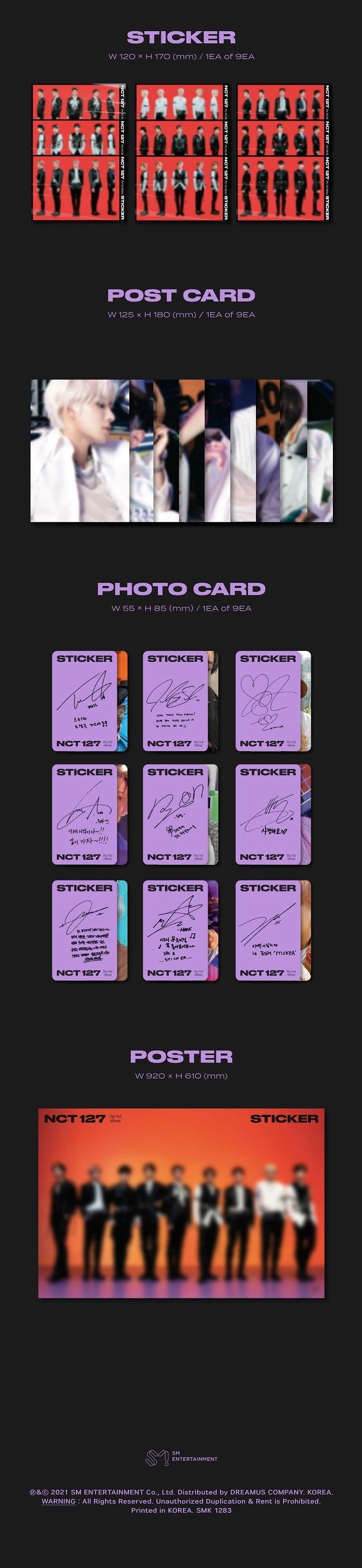 NCT 127 - STICKER / 3rd Album (Sticker Ver.)