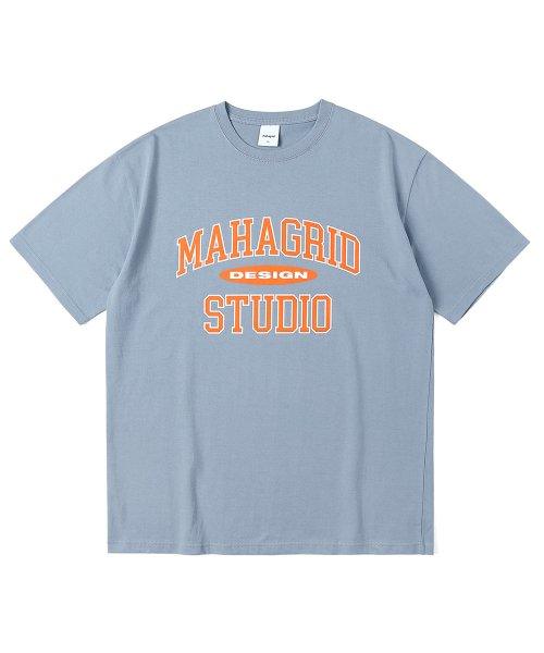 [Official Genuine Product] MAHAGRID Stray Kids Wear Summer Short-Sleeved T-Shirt Layered Basic Simple COLLEGE LOGO TEEET-SHIRTS - Shopping Around the World with Goodsnjoy