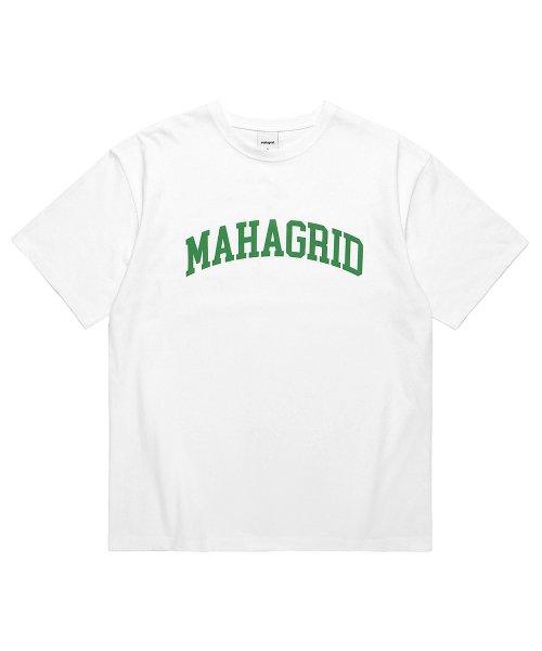 [Official Genuine Product] MAHAGRID Stray Kids Wear Summer Short-Sleeved T-Shirt Layered Basic Simple VARSITY LOGO TEEET-SHIRTS - Shopping Around the World with Goodsnjoy